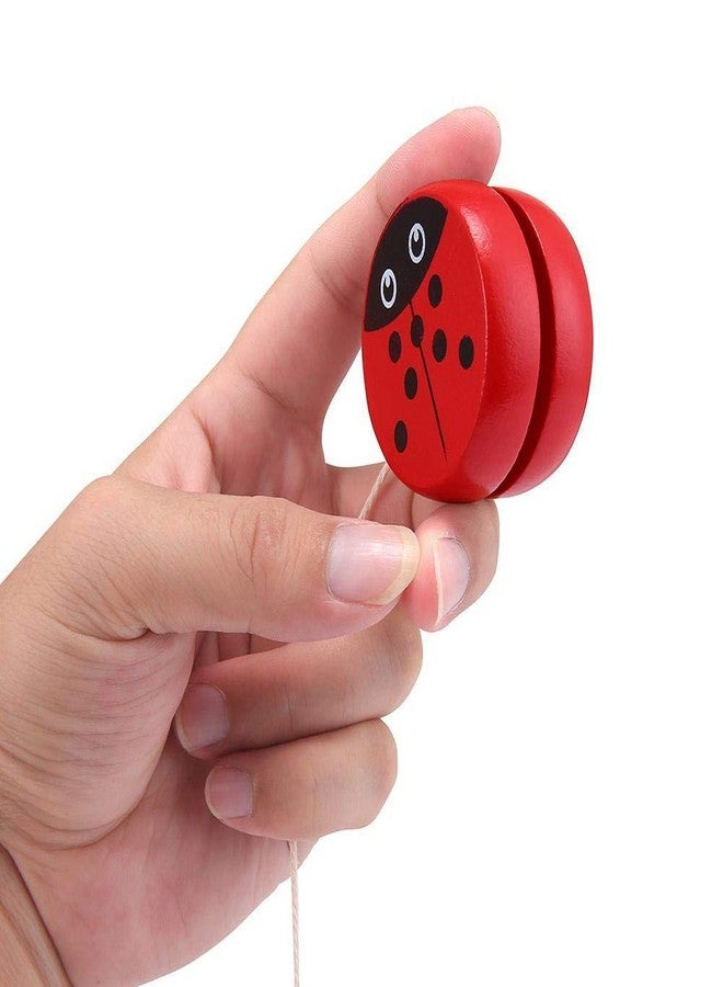 ZELVO High-Speed Wooden Yo-Yo Spinner Toy for Kids - Multicolor, Classic Retro YoYo Game, Durable Wooden Toy (Pack of 1) - Image 3